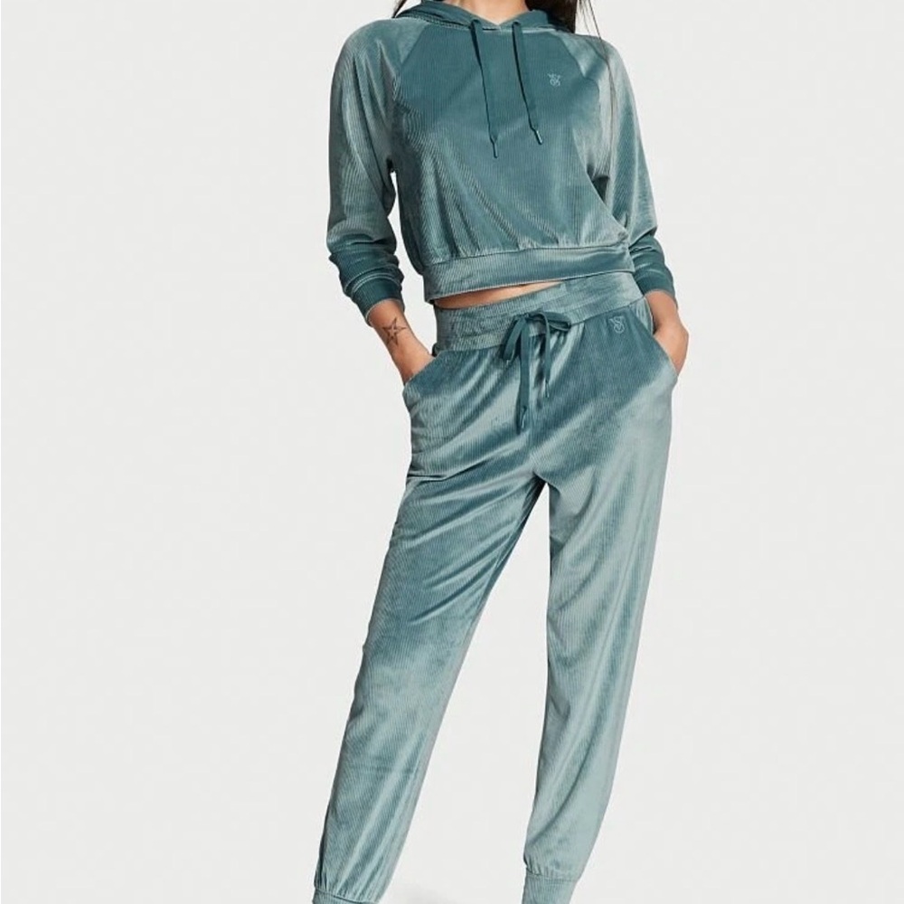Victoria's Secret Teal Velour Jogger Pants